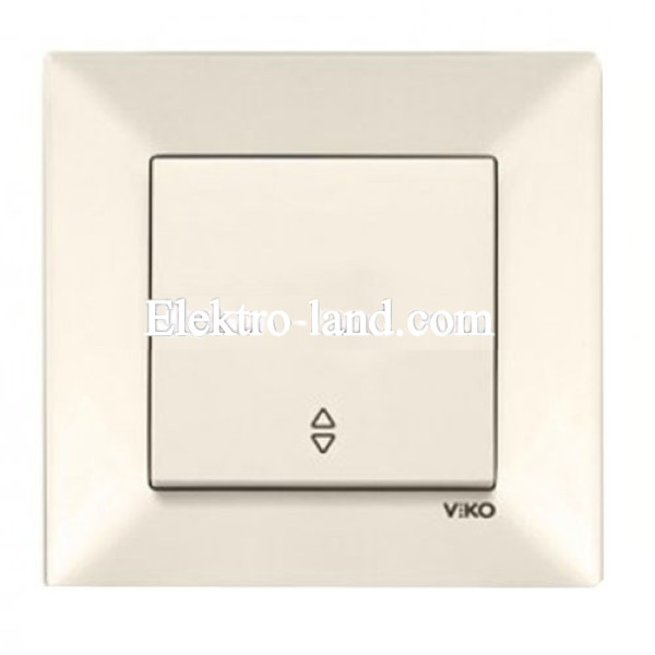 Выключатель  проходной одноклавишный крем VIKO MERIDIAN 90970204-WH